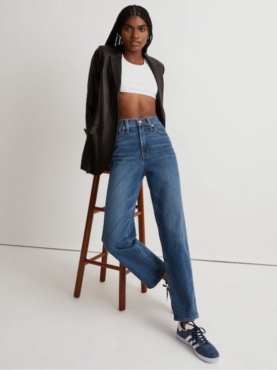 Madewell Denim - Madewell The Perfect Vintage Straight Jean Mayfield Wash Straight Jeans